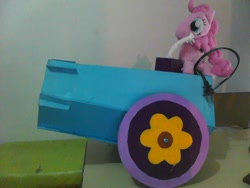 Size: 640x480 | Tagged: artist needed, safe, pinkie pie, irl, party cannon, photo, plushie, sculpture, solo