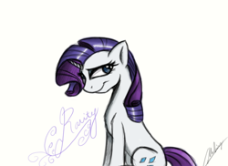 Size: 1000x728 | Tagged: safe, artist:xxmarkingxx, rarity, pony, unicorn, female, horn, mare, solo, white coat