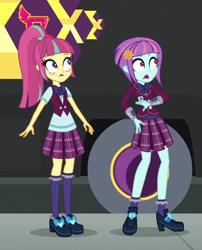 Size: 502x620 | Tagged: safe, sour sweet, sunny flare, equestria girls, clothes, cropped, female