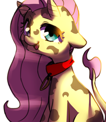 Size: 1836x2105 | Tagged: safe, artist:misocha, fluttershy, cowified, fluttercow, horn, pixiv, solo, species swap