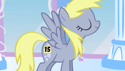 Size: 1280x720 | Tagged: safe, screencap, derpy hooves, pegasus, pony, sonic rainboom (episode), 15, cropped, female, mare