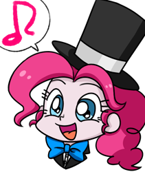 Size: 584x692 | Tagged: safe, artist:dyql11, pinkie pie, human, bowtie, hat, humanized, pixiv, solo, top hat