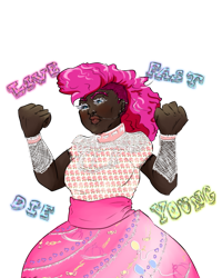 Size: 500x625 | Tagged: safe, artist:cutieliz, pinkie pie, human, dark skin, humanized, piercing, solo, undercut, why meph why