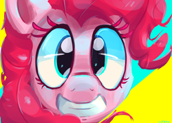 Size: 1400x1000 | Tagged: safe, artist:senx, pinkie pie, pony, close-up, happy, smiling, solo