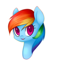 Size: 1923x2253 | Tagged: safe, artist:sannykat, derpibooru import, rainbow dash, pegasus, pony, bust, female, looking at you, mare, simple background, smiling, solo, transparent background