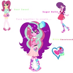 Size: 1000x1000 | Tagged: safe, artist:doraemonfan4life, sour sweet, sugar belle, equestria girls, alternate hairstyle, equestria girls-ified, fusion