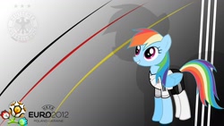 Size: 1191x670 | Tagged: safe, artist:isegrim87, derpibooru import, edit, rainbow dash, pegasus, pony, clothes, football, germany, socks, sports, vector