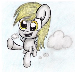 Size: 2262x2184 | Tagged: safe, artist:vaser888, derpy hooves, pegasus, pony, blonde mane, female, gray coat, mare, solo, wings