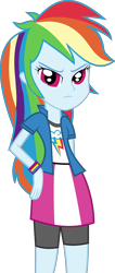 Size: 3547x8347 | Tagged: safe, artist:mit-boy, derpibooru import, rainbow dash, equestria girls, absurd resolution, frown, looking at you, simple background, solo, svg, transparent background, vector