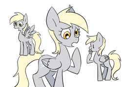 Size: 700x500 | Tagged: safe, artist:bartolomeus_, derpy hooves, pegasus, pony, eating, female, food, mare, muffin, simple background, solo, white background