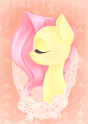 Size: 1240x1748 | Tagged: safe, artist:grandifloru, fluttershy, pegasus, pony, bust, portrait, solo