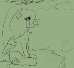 Size: 549x507 | Tagged: safe, artist:tempusfidgets, fluttershy, pegasus, pony, drugs, marijuana, monochrome, narcotics, solo