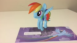 Size: 1723x969 | Tagged: safe, artist:andrew hickinbottom, derpibooru import, rainbow dash, pegasus, pony, 3d, augmented reality, female, google play, irl, mare, my little pony ar guide, photo, solo