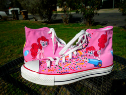 Size: 1500x1125 | Tagged: safe, artist:seriouslysavage, pinkie pie, earth pony, pony, clothes, converse, custom, shoes