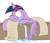 Size: 700x600 | Tagged: safe, artist:karpet-shark, derpibooru import, twilight sparkle, twilight sparkle (alicorn), alicorn, pony, crying, female, mare, scroll, solo, twily-daily, working