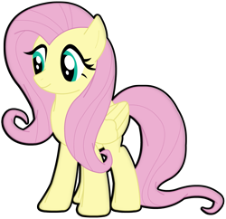 Size: 1358x1315 | Tagged: safe, artist:thebadwolfdoctor, fluttershy, pegasus, pony, female, mare, pink mane, solo, yellow coat