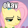 Size: 100x100 | Tagged: safe, fluttershy, pegasus, pony, image macro, meme, picture for breezies, scrunchy face, solo