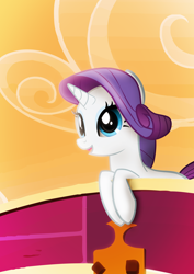 Size: 2352x3327 | Tagged: safe, artist:ikuvaito, rarity, pony, unicorn, female, horn, mare, solo, white coat