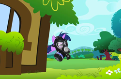 Size: 510x332 | Tagged: safe, derpibooru import, edit, twilight sparkle, gas mask, solo