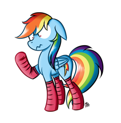 Size: 944x960 | Tagged: safe, artist:flamethegamer, derpibooru import, rainbow dash, pegasus, pony, backwards cutie mark, clothes, simple background, socks, solo, transparent background