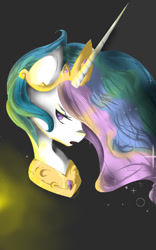 Size: 500x800 | Tagged: safe, artist:wonderlandskiss, princess celestia, alicorn, pony, bust, portrait, solo