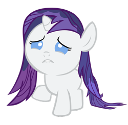 Size: 900x883 | Tagged: safe, artist:bronyboy, rarity, pony, unicorn, babity, baby, baby pony, filly, foal, sad, simple background, transparent background, vector, wet, wet mane, wet mane rarity