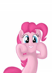 Size: 2480x3507 | Tagged: safe, artist:kriswanted, pinkie pie, earth pony, pony, looking at you, simple background, smiling, solo