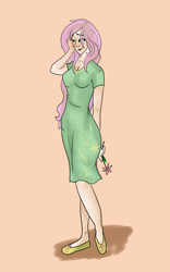 Size: 1750x2800 | Tagged: safe, artist:harmony-heartstrings, fluttershy, human, humanized, solo