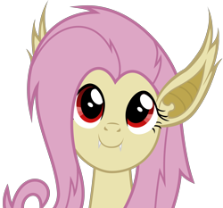 Size: 6000x5600 | Tagged: safe, artist:magister39, fluttershy, bat pony, pony, undead, vampire, vampony, bats!, absurd resolution, bat ponified, c:, cute, fangs, flutterbat, looking at you, looking up, race swap, simple background, smiling, solo, transparent background, vector