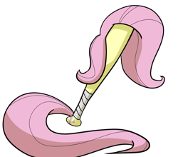 Size: 1280x1125 | Tagged: safe, artist:whatsapokemon, fluttershy, bat pony, baseball bat, baseball bat pony, flutterbat, mane, pun, race swap, simple background, solo, tail, transparent background, visual pun