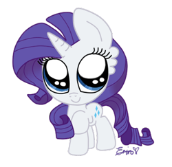 Size: 370x360 | Tagged: safe, artist:applefritta, rarity, pony, unicorn, chibi, simple background, solo, transparent background