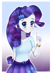 Size: 1240x1753 | Tagged: safe, artist:kateychazuu, rarity, equestria girls, blushing, cute, looking at you, smiling, solo