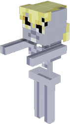 Size: 184x325 | Tagged: safe, derpy hooves, pegasus, pony, female, mare, minecraft, simple background, skeleton, solo