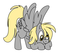 Size: 1024x944 | Tagged: safe, artist:adrik-the-bat, derpy hooves, pegasus, pony, female, mare, simple background, solo, spread wings, transparent background