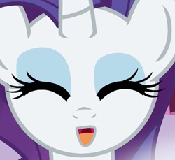 Size: 639x585 | Tagged: safe, artist:pyruvate, rarity, pony, unicorn, cropped, cute, eyes closed