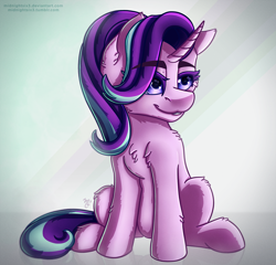 Size: 1500x1439 | Tagged: safe, artist:midnightsix3, starlight glimmer, pony, unicorn, curved horn, female, mare, solo