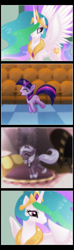 Size: 563x1913 | Tagged: safe, artist:rizcifra, princess celestia, princess luna, twilight sparkle, alicorn, pony, unicorn, :o, bittersweet, comic, cute, daaaaaaaaaaaw, excited, eyes closed, feels, female, filly, flashback, happy, hnnng, lunabetes, mare, open mouth, pronking, smiling, spread wings, surprised, twiabetes, wide eyes, woona