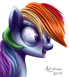 Size: 350x386 | Tagged: safe, artist:artschmo, derpibooru import, rainbow dash, pegasus, pony, bust, cocaine is a hell of a drug, juxtaposition bait, solo