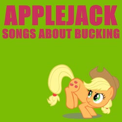 Size: 894x894 | Tagged: safe, artist:fly-jazz, applejack, earth pony, pony, album cover, big black, bucking, parody, ponified album cover, solo, songs about fucking, vector