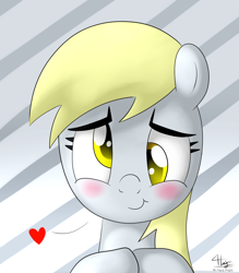 Size: 1400x1600 | Tagged: safe, artist:graytyphoon, derpy hooves, pegasus, pony, blushing, female, looking at you, mare, solo