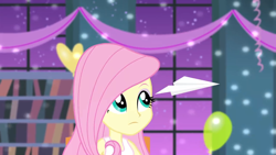 Size: 1440x810 | Tagged: safe, screencap, fluttershy, equestria girls, rainbow rocks, solo