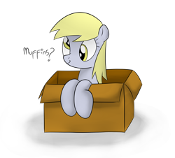 Size: 3650x3300 | Tagged: safe, artist:graytyphoon, derpy hooves, pegasus, pony, box, female, mare, pony in a box, solo