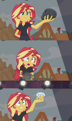 Size: 1272x2148 | Tagged: safe, screencap, sunset shimmer, better together, equestria girls, opening night, opening night: sunset shimmer, coal, diamond, school play