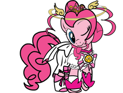 Size: 1024x768 | Tagged: safe, artist:omegaridersangou, pinkie pie, earth pony, pony, cosplay, cure happy, precure, pretty cure, smile precure, solo