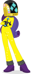 Size: 4000x9498 | Tagged: safe, artist:sonnatora, rarity, equestria girls, rainbow rocks, daft punk, daft rarity, simple background, solo, transparent background, vector