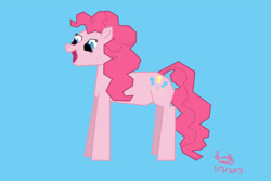 Size: 5184x3456 | Tagged: safe, artist:eillahwolf, pinkie pie, earth pony, pony, female, mare, pink coat, pink mane, simple background, solo