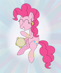 Size: 5000x6000 | Tagged: safe, artist:eillahwolf, pinkie pie, earth pony, pony, absurd resolution, musical instrument, solo, tambourine