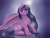 Size: 576x435 | Tagged: safe, artist:popodu955, derpibooru import, twilight sparkle, twilight sparkle (alicorn), alicorn, pony, female, mare, sitting, solo