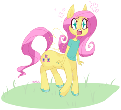 Size: 1673x1512 | Tagged: safe, artist:vita-ex-machina, fluttershy, centaur, ponytaur, taur, anthro centaur, centaurshy, female, pegataur, solo, wingding eyes