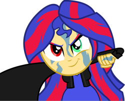 Size: 1217x978 | Tagged: safe, artist:wubcakeva, sunset shimmer, equestria girls, alternate universe, base used, clothes, elements of insanity, female, heterochromia, painset shimmercakes, possessed, simple background, solo, transparent background, vector